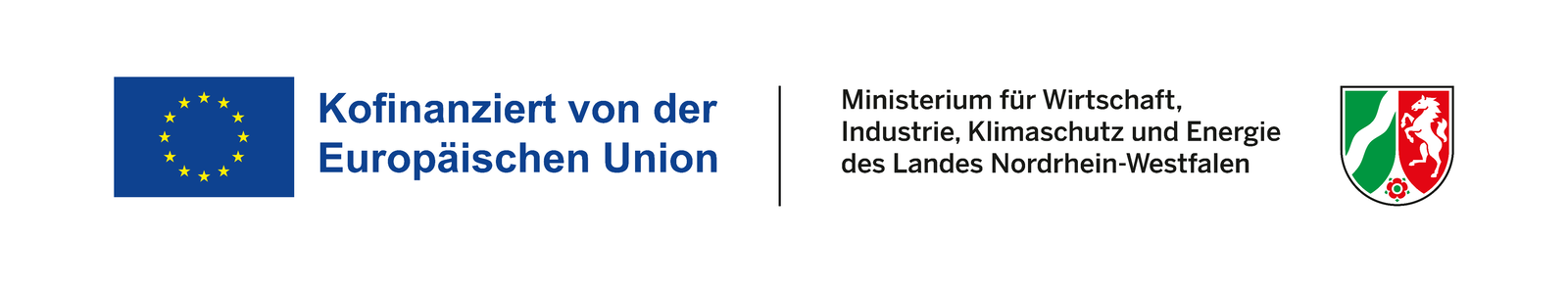 Kofinanziert von der Europäischen Union. Ministerium für Wirtschaft, Industrie, Klimaschutz und Energie des Landes Nordrhein-Westfalen.