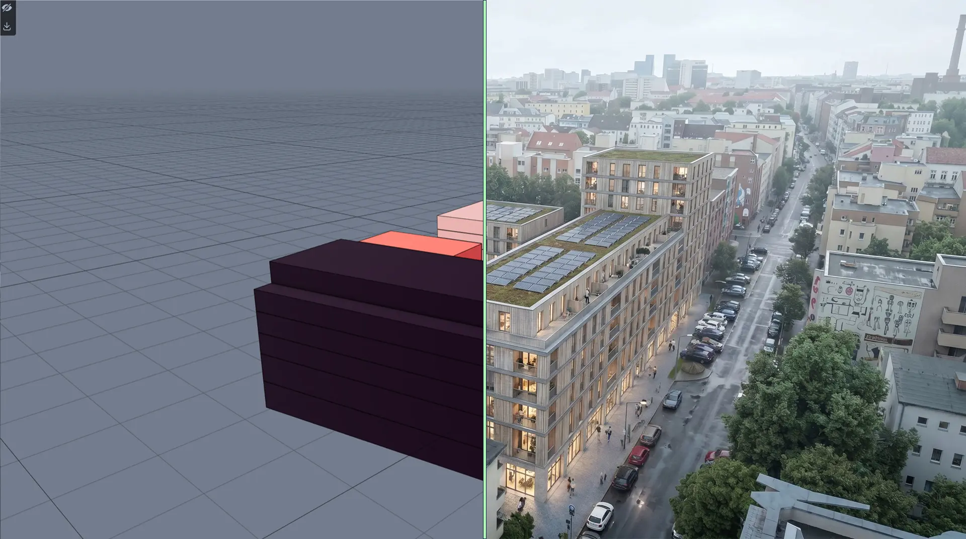 AI Facade Prompts: From Massing Model to Facade Iterations