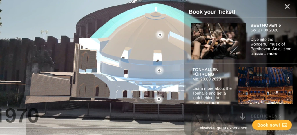 Augmented Reality visualizations for tourism in Düsseldorf