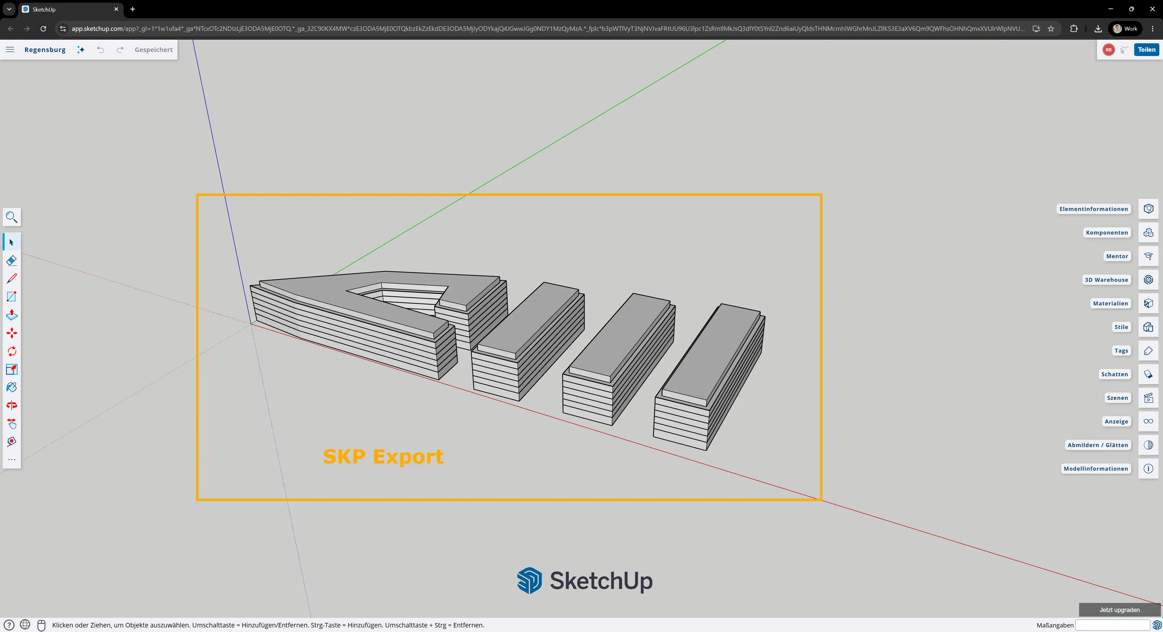 SketchUp model or concept model input