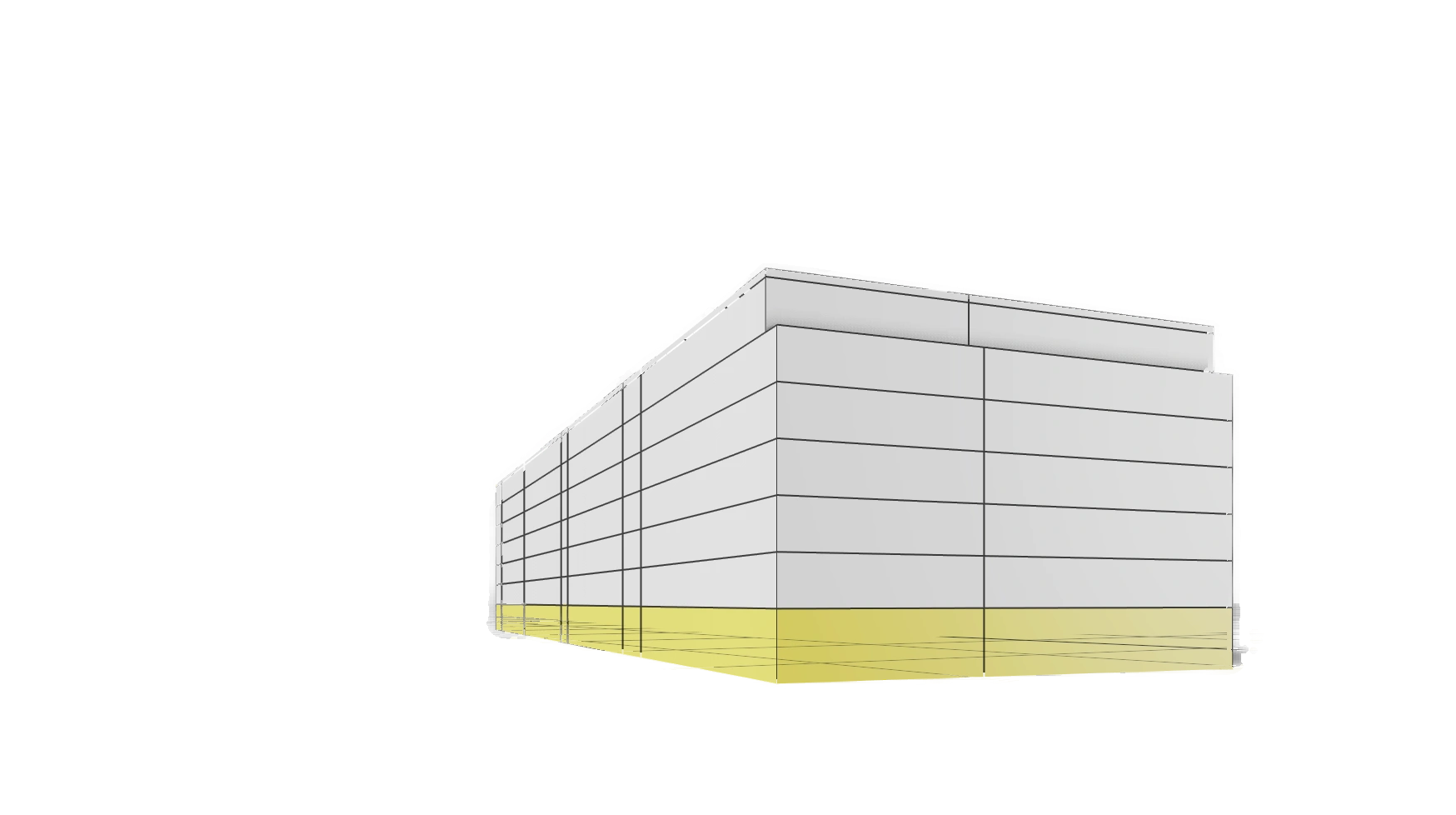 Visualisierung einer Machbarkeitsstudie für ein innerstädtisches Grundstück in Berlin.